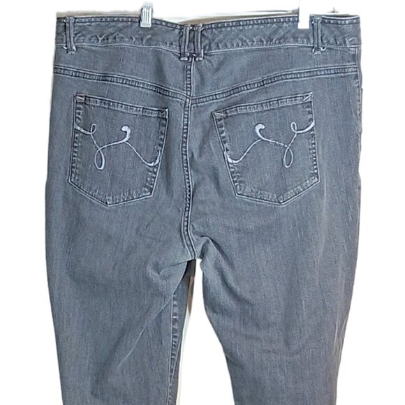 Tommy Hilfiger Bootcut Jeans Womens 18 Gray Classic Mid Rise Stretch Denim Jeans - Picture 4 of 5